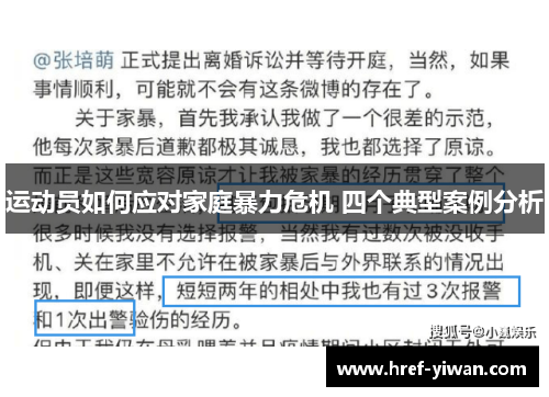 运动员如何应对家庭暴力危机 四个典型案例分析 运动员如何应对家庭暴力危机 四个典型案例分析