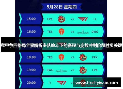 意甲争四格局全景解析多队缠斗下的赛程与变数冲刺阶段胜负关键